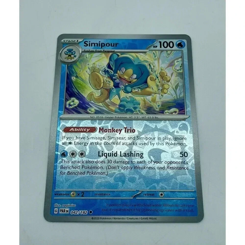 Simipour 042/182 Paradox Rift‎ Reverse Holo Pokémon TCG Rare Mint Unplayed